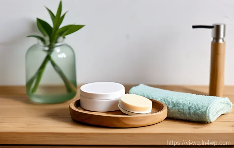 제로웨이스트 화장품의 인기 제품 리뷰 - **Prompt 1: A Tranquil Zero-Waste Beauty Moment**
    A serene woman in her late twenties, with natu...