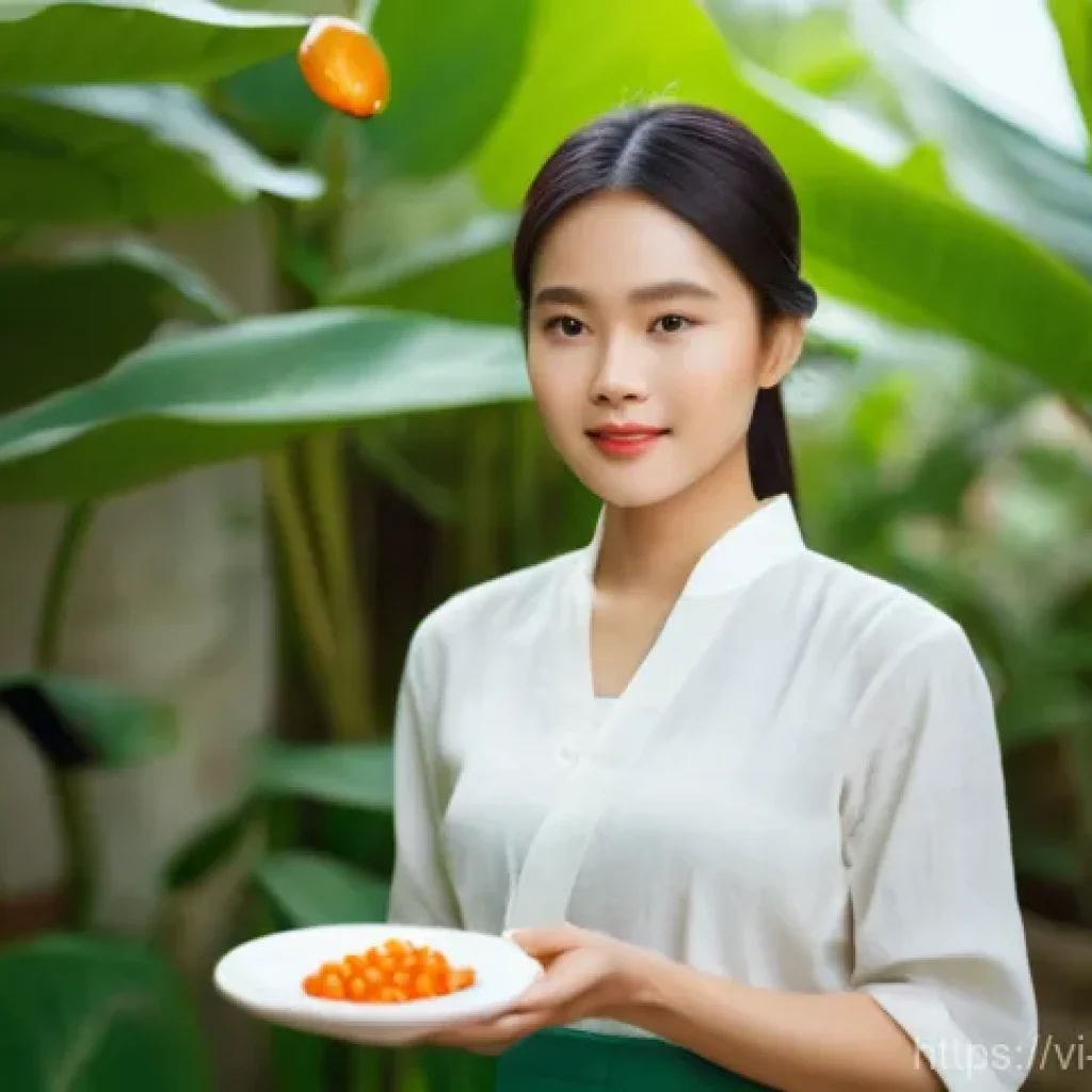 제로웨이스트 화장품의 인기 브랜드 소개 - **Prompt:** A beautiful young Vietnamese woman, with a radiant and healthy complexion, gently holds ...