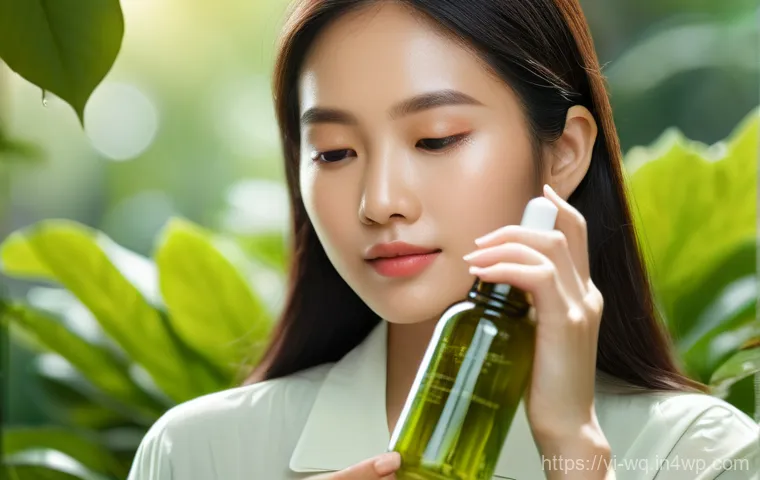 제로웨이스트 화장품의 지속 가능성 평가 - **Prompt for Natural Ingredients and Transparency:**
    "A serene and elegant Vietnamese woman in h...
