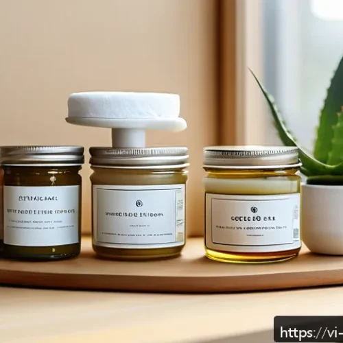 Home 17 제로웨이스트 화장품의 효과적인 활용법 - A bright and airy natural skincare workspace featuring zero waste cosmetics suitable for different s...