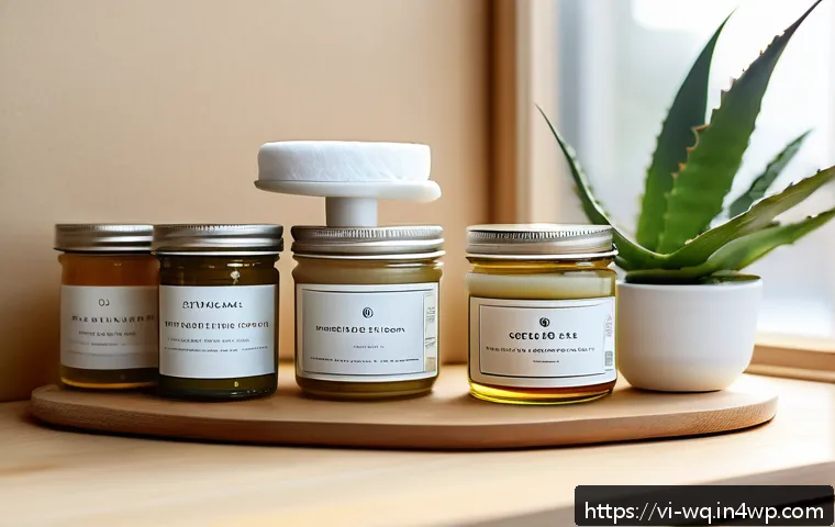 제로웨이스트 화장품의 효과적인 활용법 - A bright and airy natural skincare workspace featuring zero waste cosmetics suitable for different s...